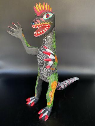 Oaxacan Wood Carving Lizard Oaxaca Mexican Folk Art Alebrije Sculpture Figure