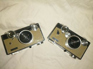Vintage Argus C3 Rangefinder 35mm Cameras With F/3.  5 50mm Coated Cintar Both Unt