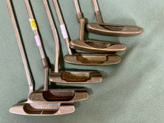 5 Vintage Ping Putters A Blade,  Y Blade,  Kushin,  Pal,  Pal2