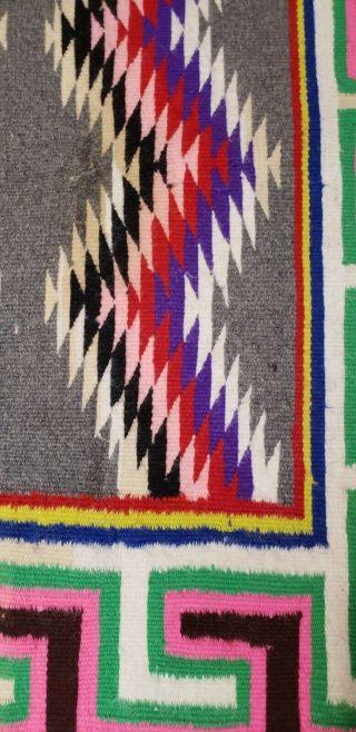 Vintage Native American Wool Lap Blanket 3