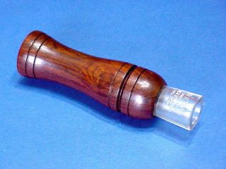 Vintage Early Model Herters Rosewood Duck Call With Clear Stopper