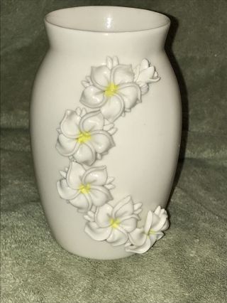 Dorothy Okumoto Porcelain Plumeria Vase