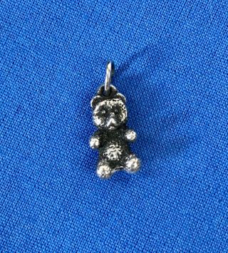 Vintage James Avery Sterling Silver 3 - D Teddy Bear Charm Retired