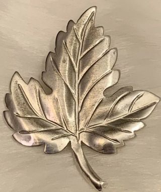 Vintage Tiffany & Co.  Sterling Silver Maple Leaf Pin Brooch