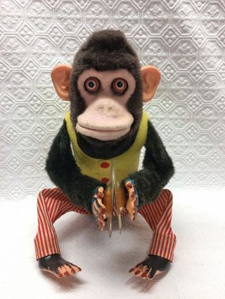 Vintage Musical Jolly Chimp Monkey Clapping Cymbals Ck Japan Not