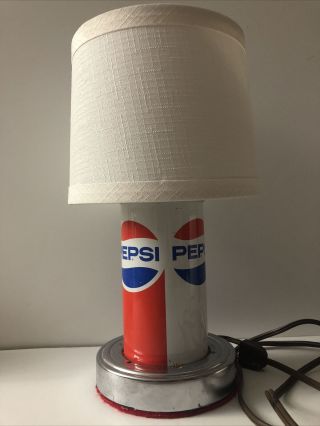 Vintage Pepsi Cola Can Small Lamp 10”