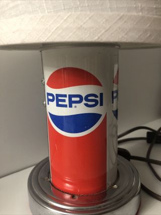 Vintage Pepsi Cola Can Small Lamp 10” 2