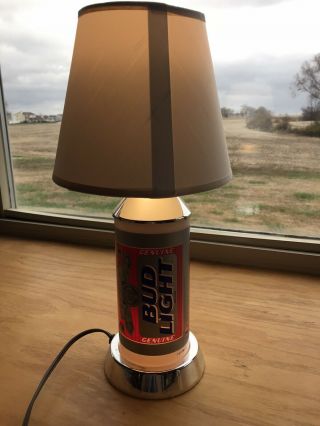 Vtg Bud Light Beer Can Lamp Light Man Cave P & K Products Anheuser Busch