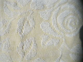 VINTAGE YELLOW WHITE POM POM CHENILLE BEDSPREAD QUEEN FULL SIZE 3