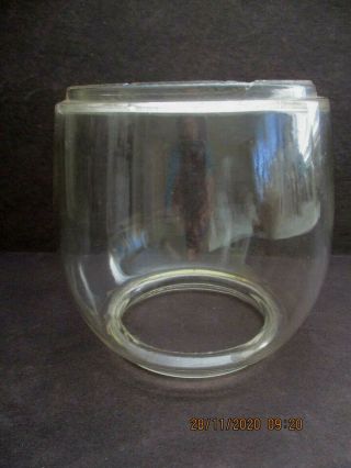 Vintage Glass Globe For Kerosene Oil Lantern 5 " Tall