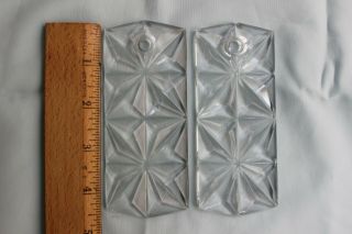 Vintage 3 5/8 " Kinkeldey Design Crystal Prism Chandelier Light Mid Century S/2