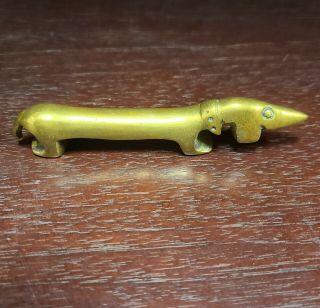 Vintage brass Dachshund wiener dog bottle opener - Pre - Loved and Cute 3