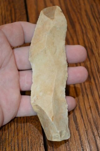 Large Paleo/ Early Archaic Camden Chert Flake Knife Benton Co,  Tn 5.  25 X 1.  5 Neat