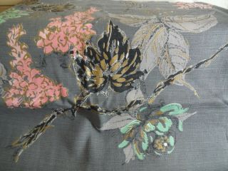 Vintage Mid Century BARKCLOTH Fabric Over 5 Yards 2