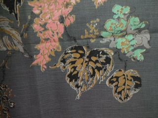 Vintage Mid Century BARKCLOTH Fabric Over 5 Yards 3