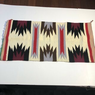 Vintage Navajo Rug Tapestry Hanging Wool? Handmade Red Grey