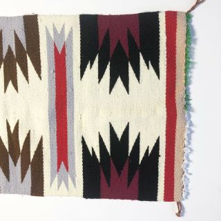 Vintage Navajo Rug Tapestry Hanging Wool? Handmade Red Grey 2