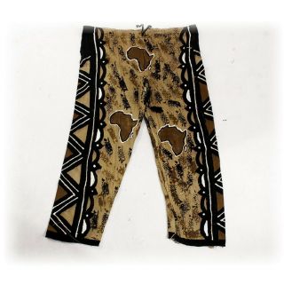 Authentic African Mud Cloth Pants Hand Made In Mali - Adjustable One Size Fits