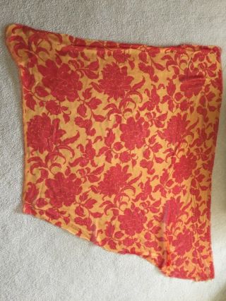 Vtg Jean Louis 1970s French RED Orange Gold Iridescent Silk Chiffon Dress Fabric 2