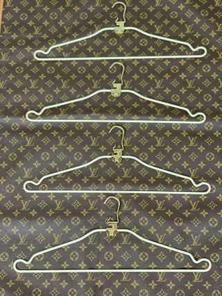 Louis Vuitton Set Of 4 Vintage Coat Hangers For Luggage Garment Bag