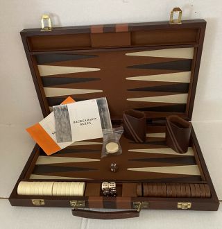 Estate Vintage Late 1970’s Backgammon Set In Case In