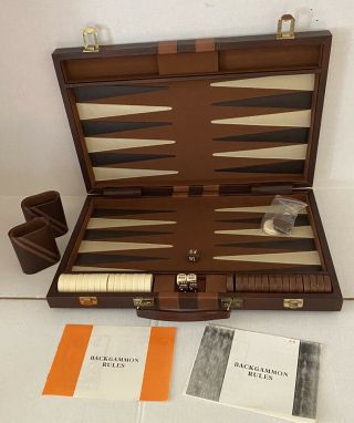 ESTATE Vintage Late 1970’s Backgammon Set In Case In 2