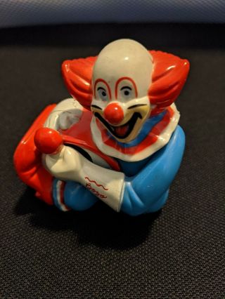 Vintage Bozo The Clown Plastic Figurine Figure Sitting With His Drum
