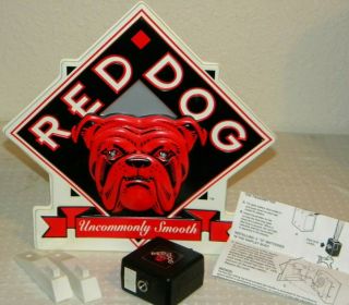Red Dog Beer Sign Tap Transmitter Back Bar Glorifier Display - Man Cave Rare Vtg