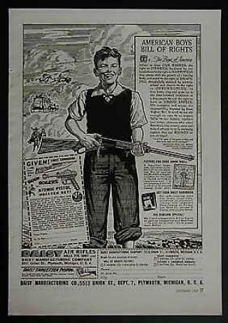 1947 Daisy Bb Gun American Boys Bill Of Rights Ad