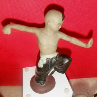 3 Student Chinese Tai Chi Mudman Mud Men Shaolin Figurines Stamped Numbered 2