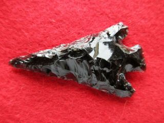 Obsidian Arrowhead,  Native American Obsidian Arrowhead,  Atl - 1120 05074