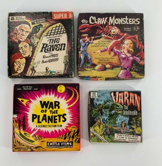 Vintage Home Movies 8mm Pack Of 4 Classic Monster Movies 8