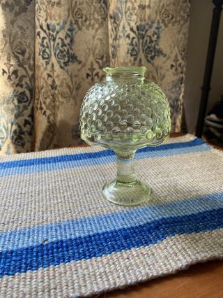 Vintage Pale Lime Green Two Piece Small Fairy Lamp