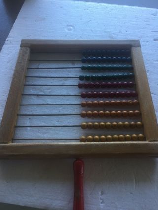 Vintage Wooden Abacus Child 