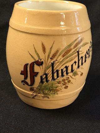 Vintage Jax Fabacher’s Stoneware Preprohibition Beer Mug Orleans