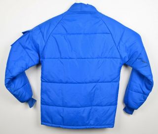 Vintage 80s Pabst Blue Ribbon PBR Men ' s Small Blue Puffer Delivery Jacket 3
