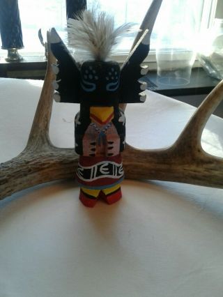 Hopi Native American " Crow " Kachina/katsina Doll - Signed