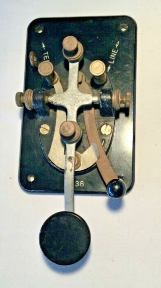 Vintage J - 38 Telegraph Key Morse Code Military Wwii Ham Radio Electronics