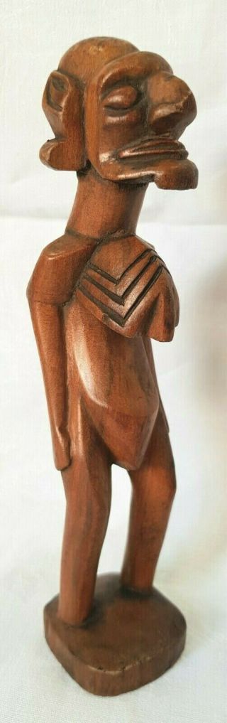 Rapa Nui Moai Kavakava Wooden Wood Figure Easter Island Chile Vintage 16 Cm