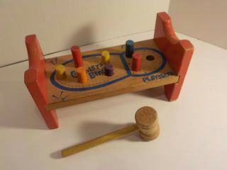 N Vintage Playskool Wooden Cobbler 