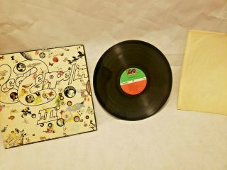Vintage Led Zeppelin Iii 3 Vinyl Record Album 1st Print Atlantic Sd7201 1970