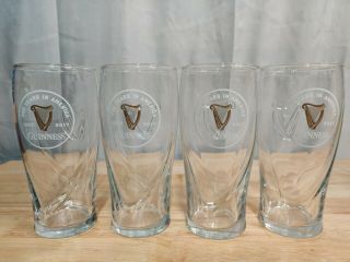 Guinness,  200 Years In America 20oz Gravity Beer Pint Glass (set Of 4) Unique