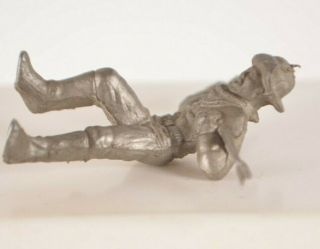 Vtg 1950s Marx Western Wounded Cowboy With Arrow 50 Mm Figure Silver