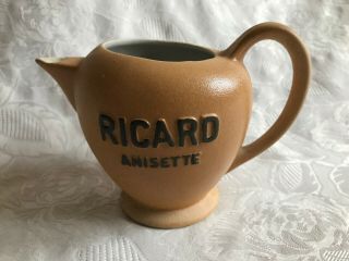 Vintage French Ceramic Stoneware Ricard Anisette Jug