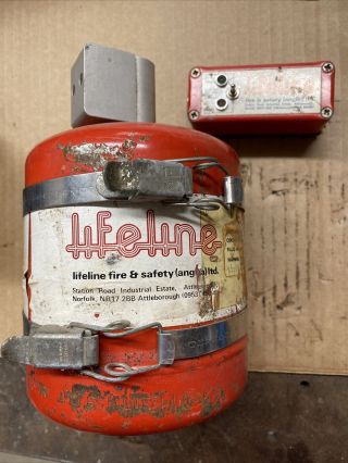 Vintage Lifeline Onboard Fire Bottle And Controller