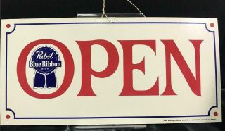Vintage Pabst Brewing Co.  Blue Ribbon Open/closed Sign Milwaukee Nos