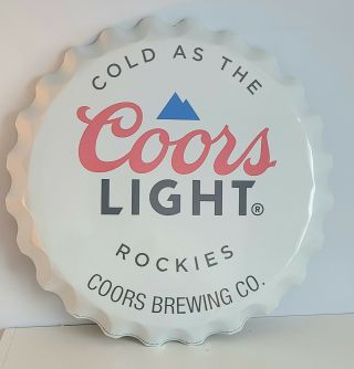 18 Inch Coors Light Bottle Cap Sign