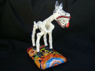 Talavera Day Of The Dead Crazy Horse Figurine,  Gerardo Garcia,  Mexican Art,