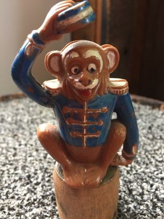 Circus Monkey Mounted On Wood