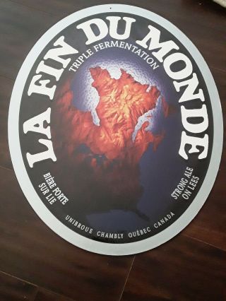Unibroue La Fin Du Monde Triple Beer Board Sign 20 